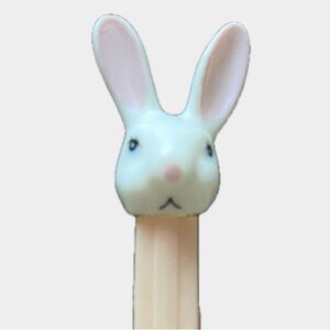 PEZ Dispenser Vintage Long Ear Rabbit Bunny Slovenia 4.9 Pink Stem